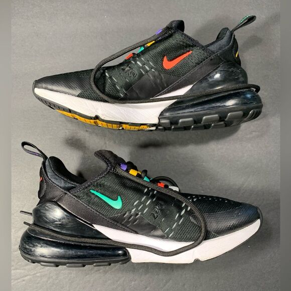 Nike Air Max 270 Womens Black Multi Color Sneakers Shoe Size 8 - Picture 4 of 9